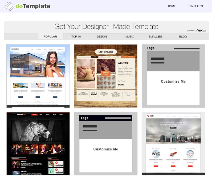 doTemplate templates catalog