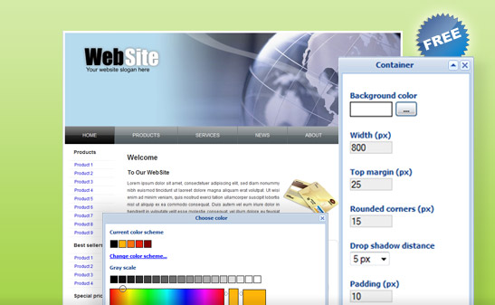 free online images download. Pick a web template, customize it online and download it for free