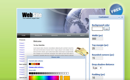 free web templates builder