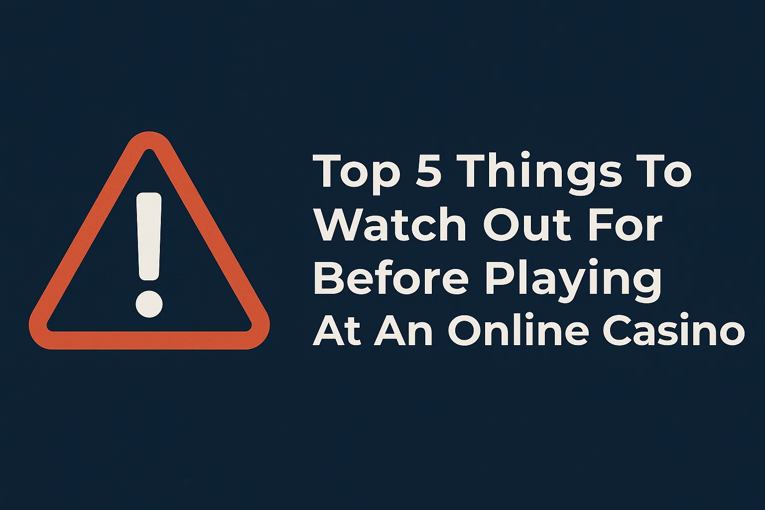 Top 5 Things To Watch Out For Before Playing At An Online Casino